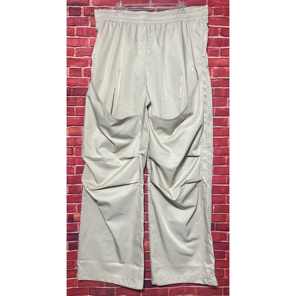Jordan Loose Fit Pants Women XL Tall Beige Solid‎ Wide Leg Modern HF9465-206 NEW